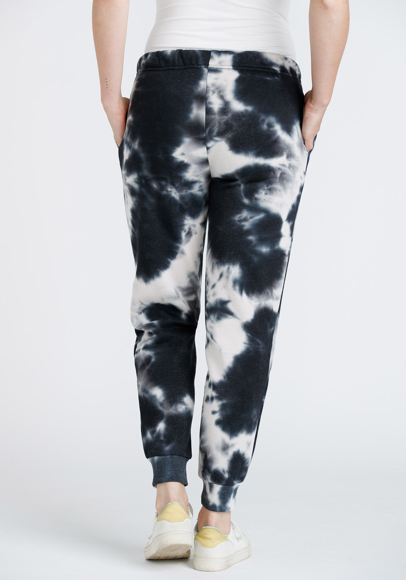 Black and white tie dye joggers sale