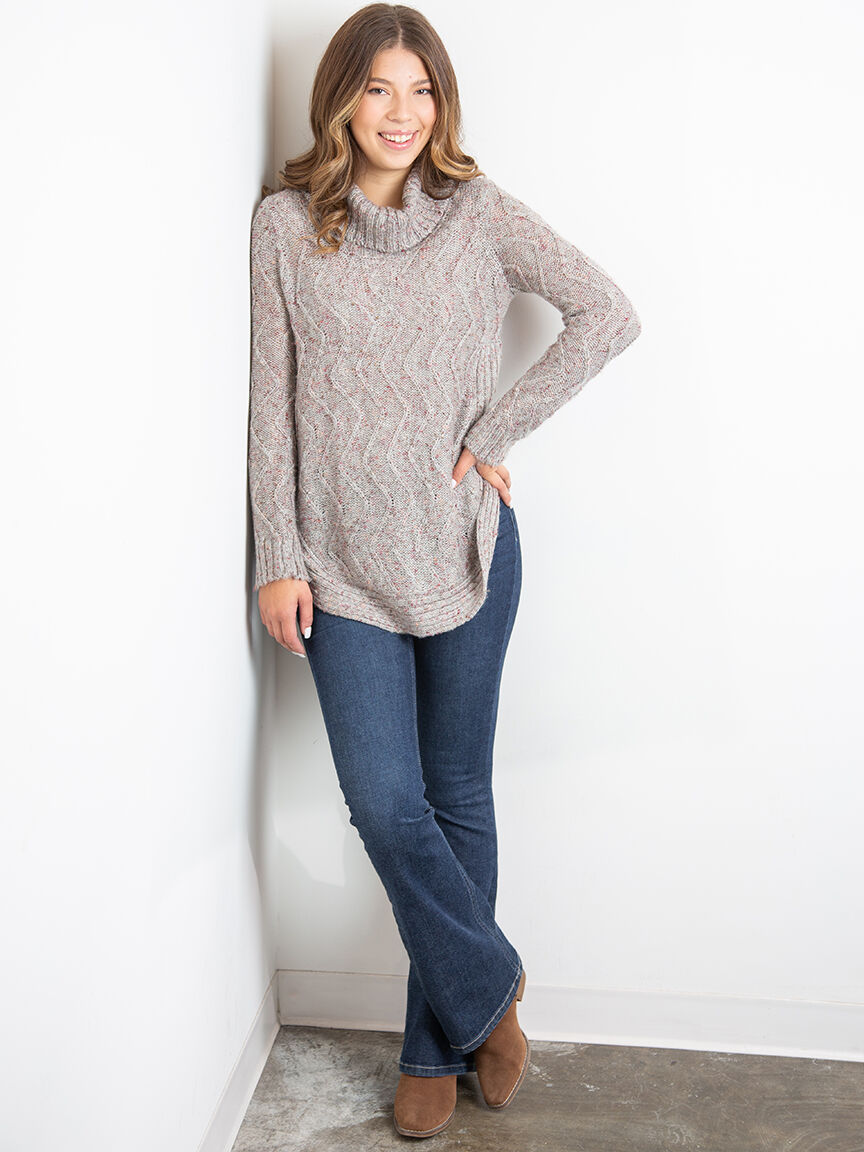 Cowl neck cheap tunic sweater