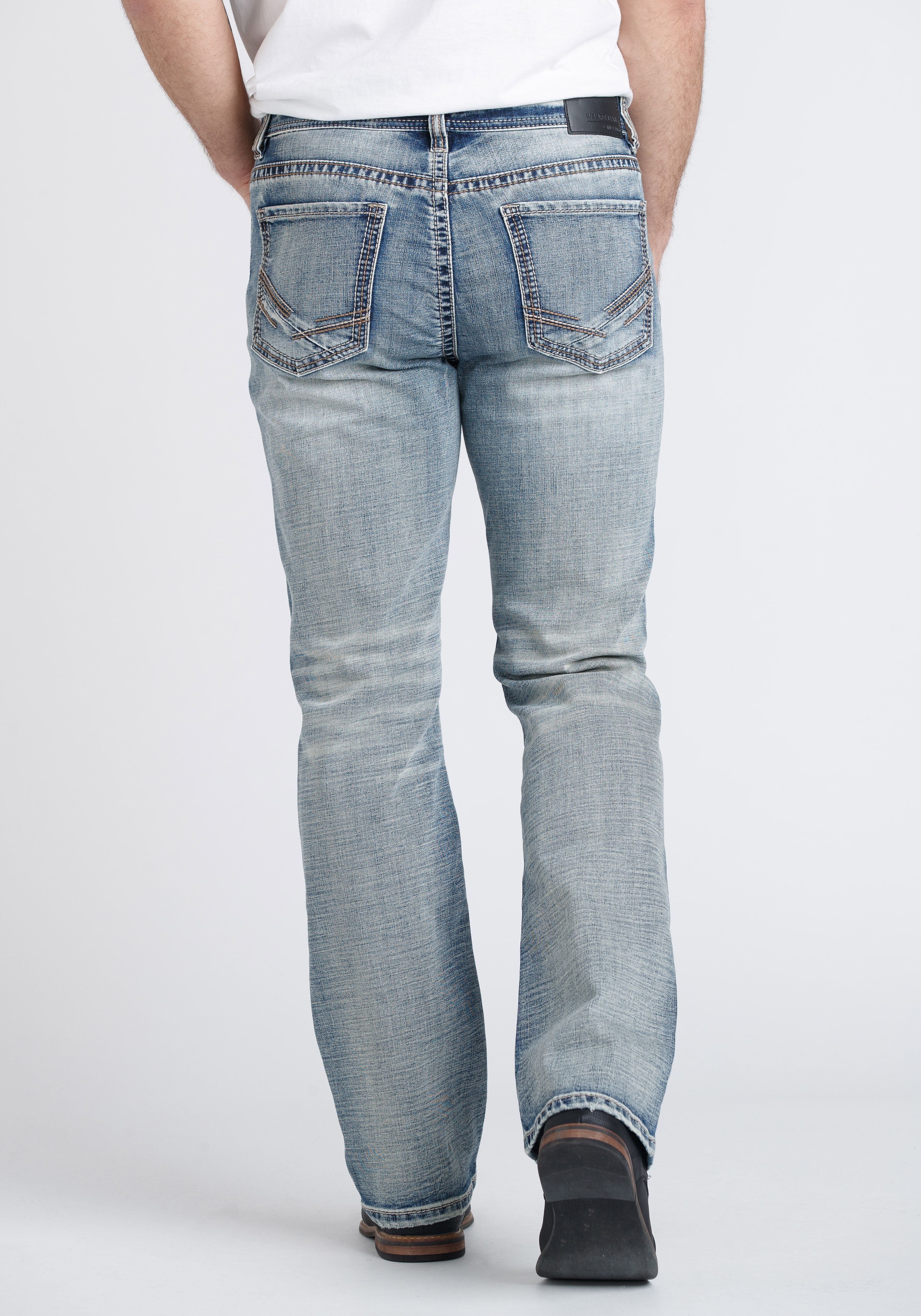 Mens light blue bootcut clearance jeans