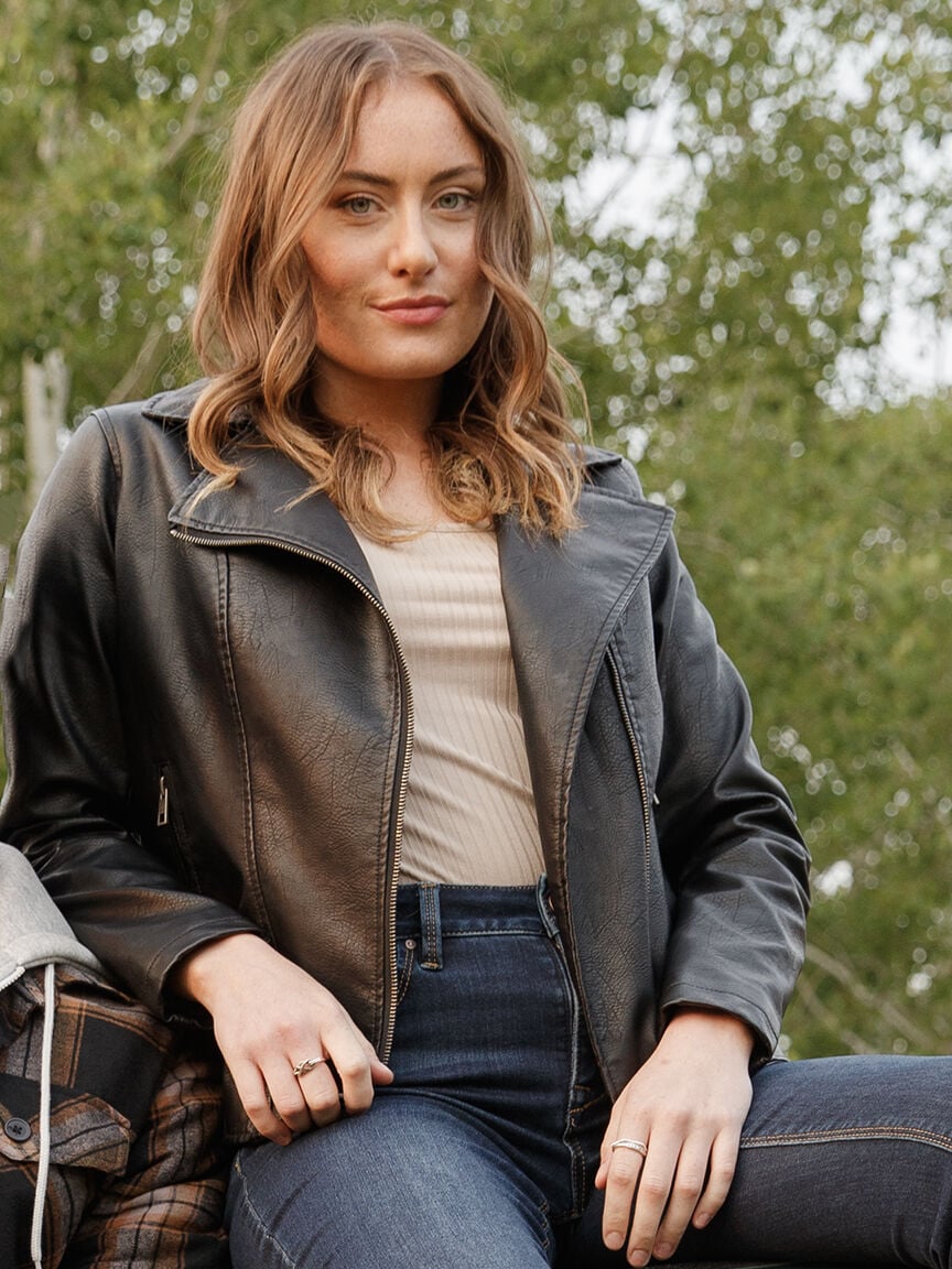 Cleo clearance pleather jackets