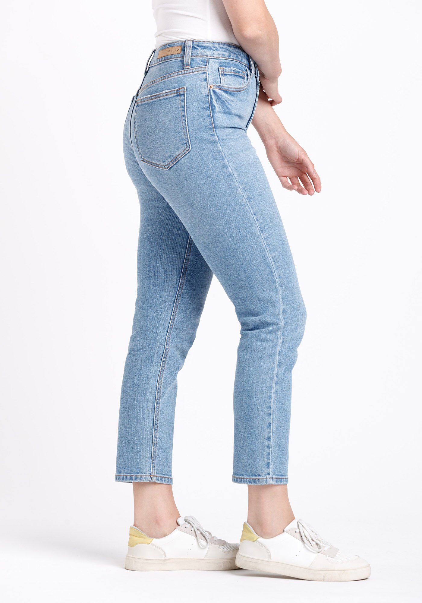 High rise ankle crop hot sale jeans