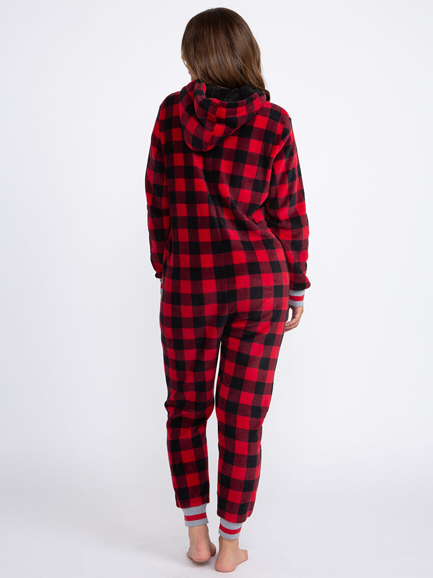 Women s Buffalo Plaid Onesie Warehouse One