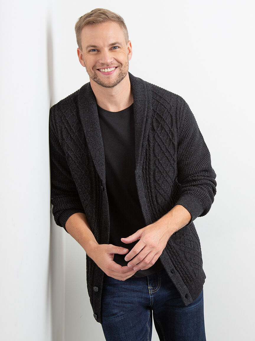 Men's cardigan sweater with on sale pockets