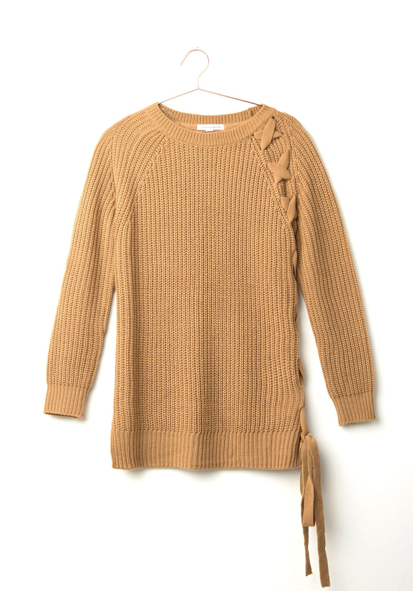 Lace up outlet sweater