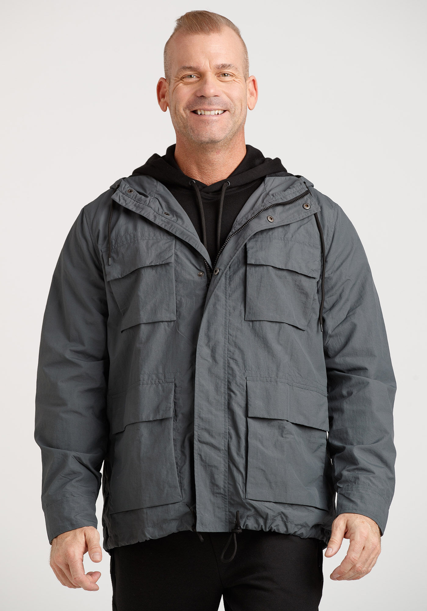 Hooded anorak jacket on sale men's