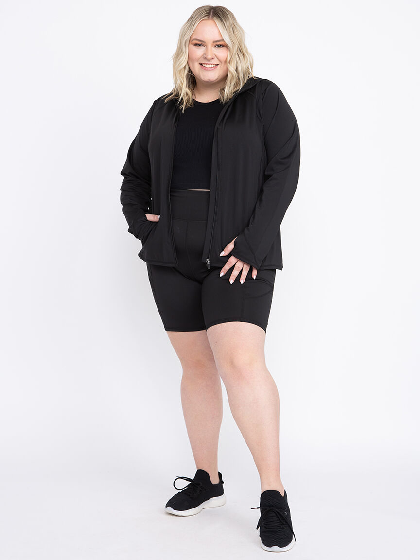 Plus size womens on sale zip up hoodie