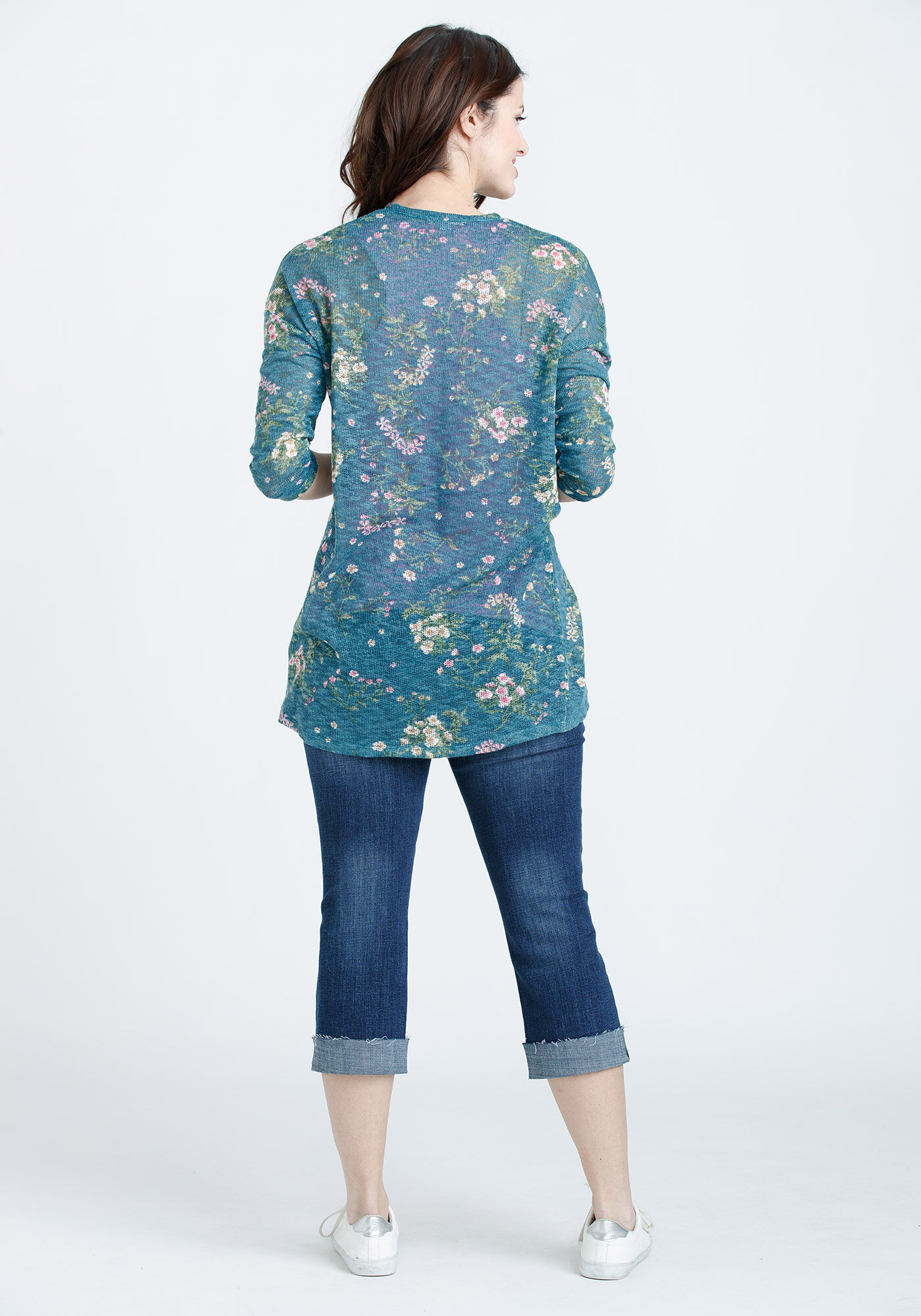 Navy floral clearance cardigan