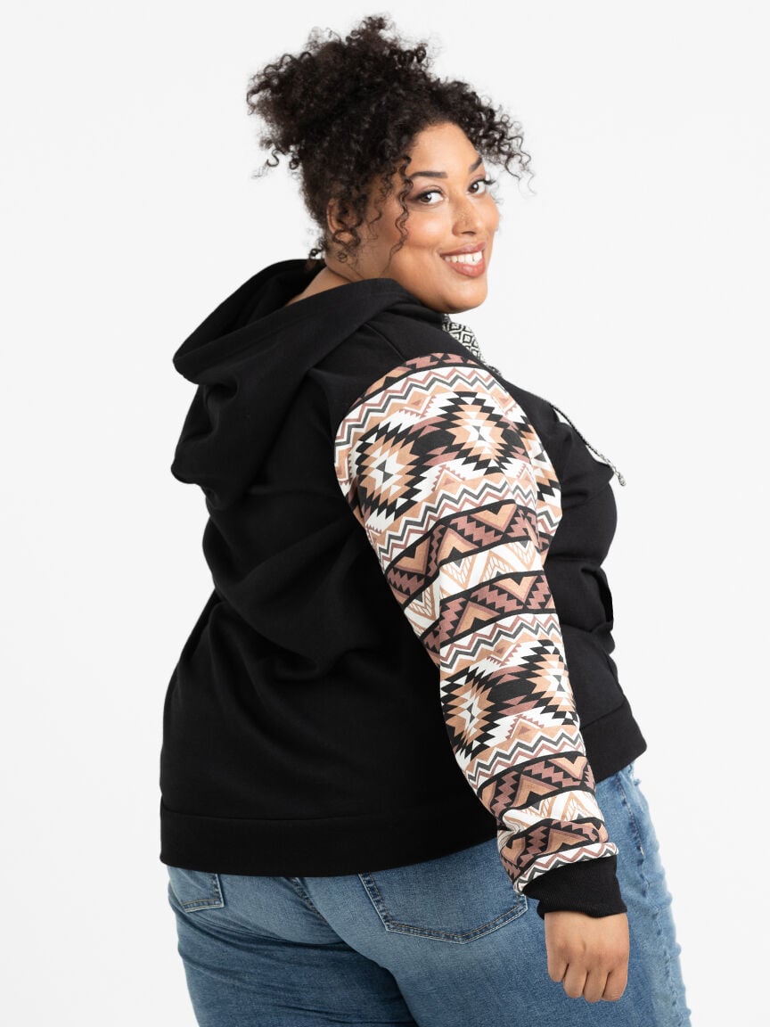 Plus size lace 2025 up hoodie