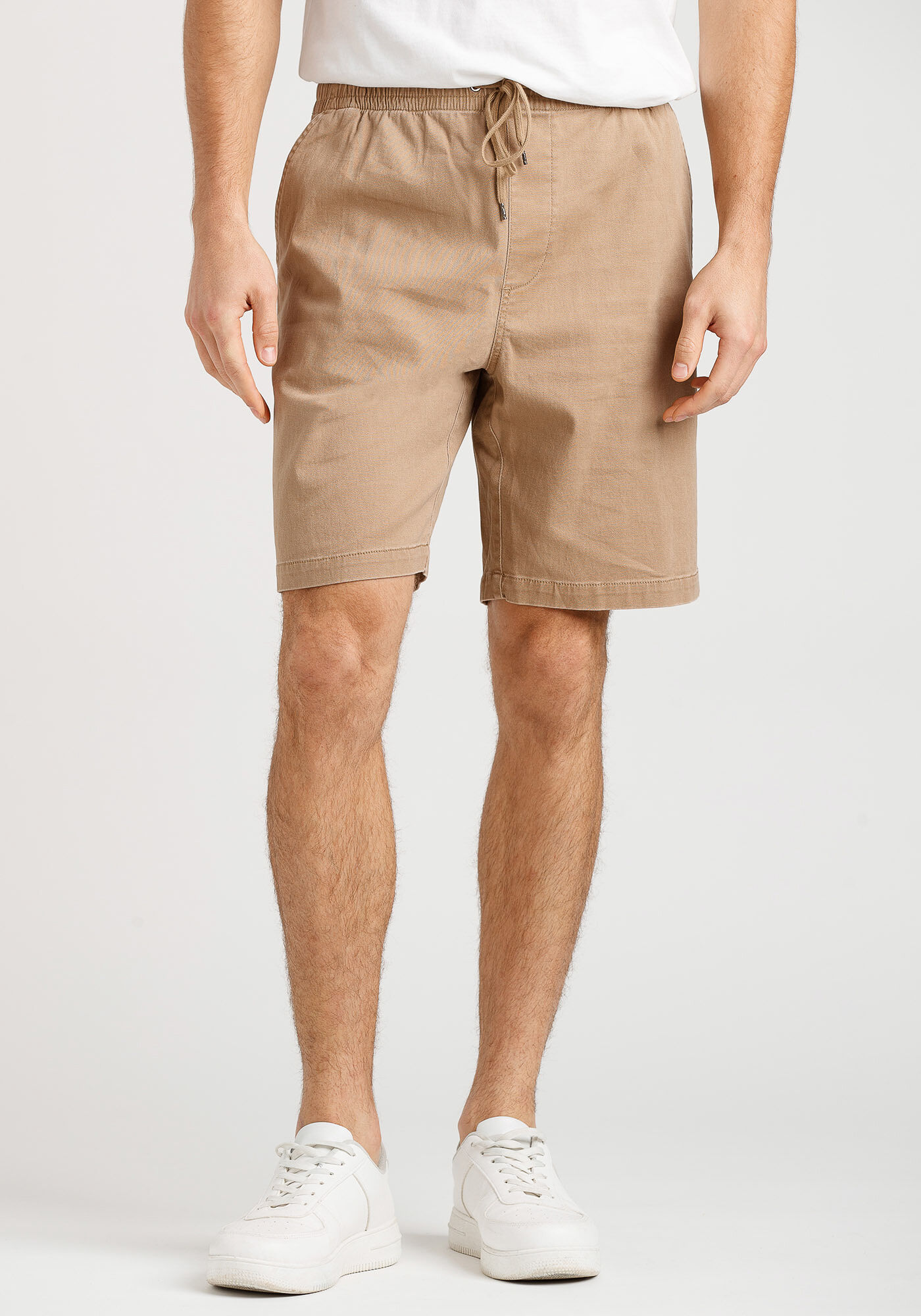 Khaki jogger shorts sale