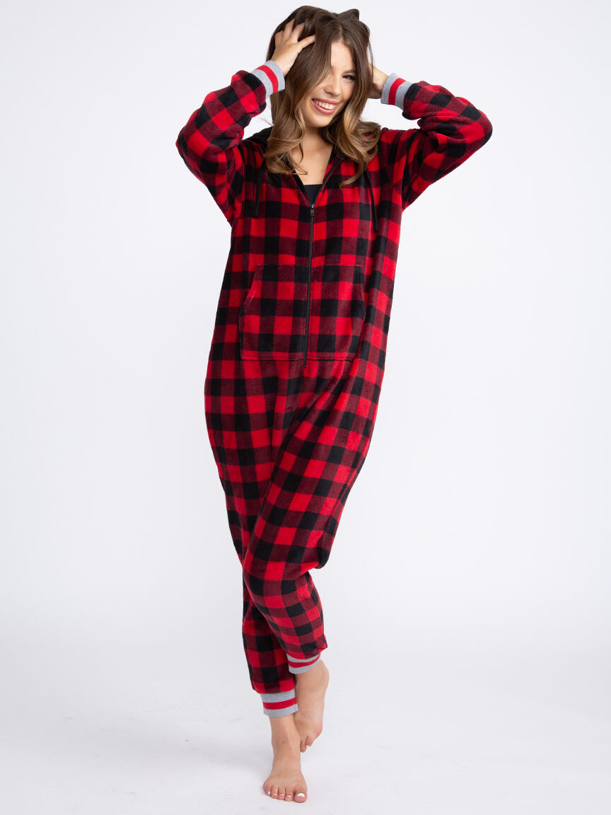 Red buffalo plaid onesie new arrivals