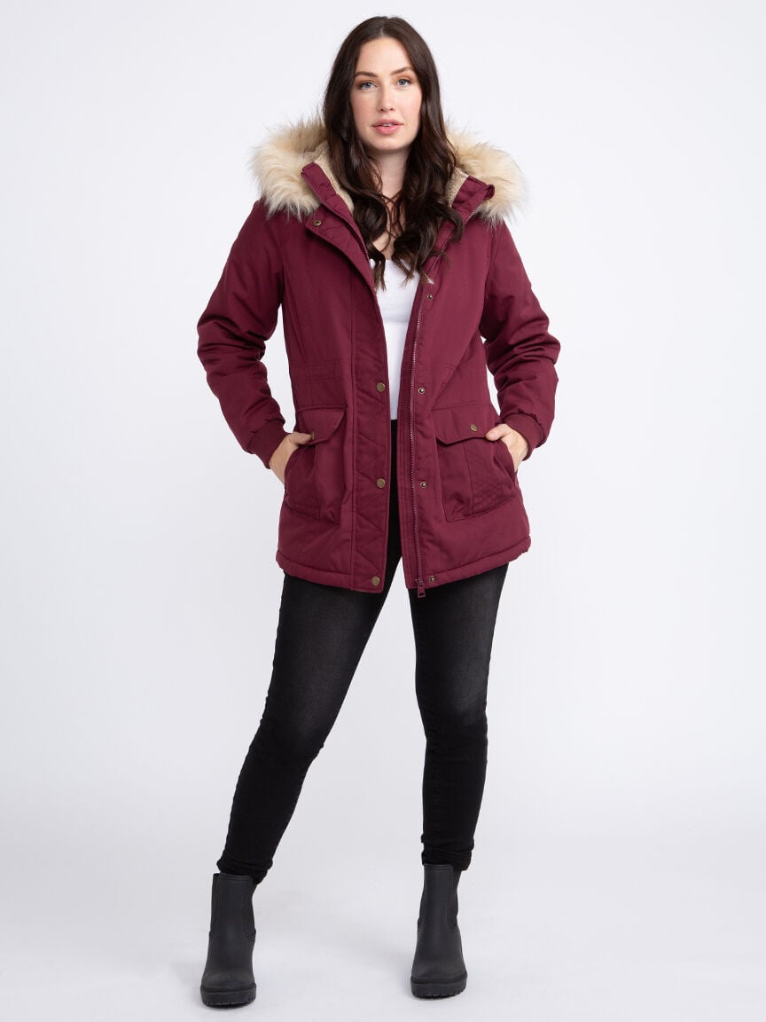 Sherpa lined hotsell anorak jacket women's