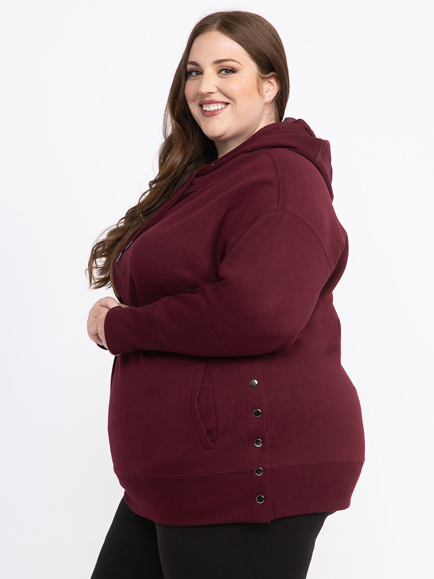 Plus size tunic hoodie hotsell