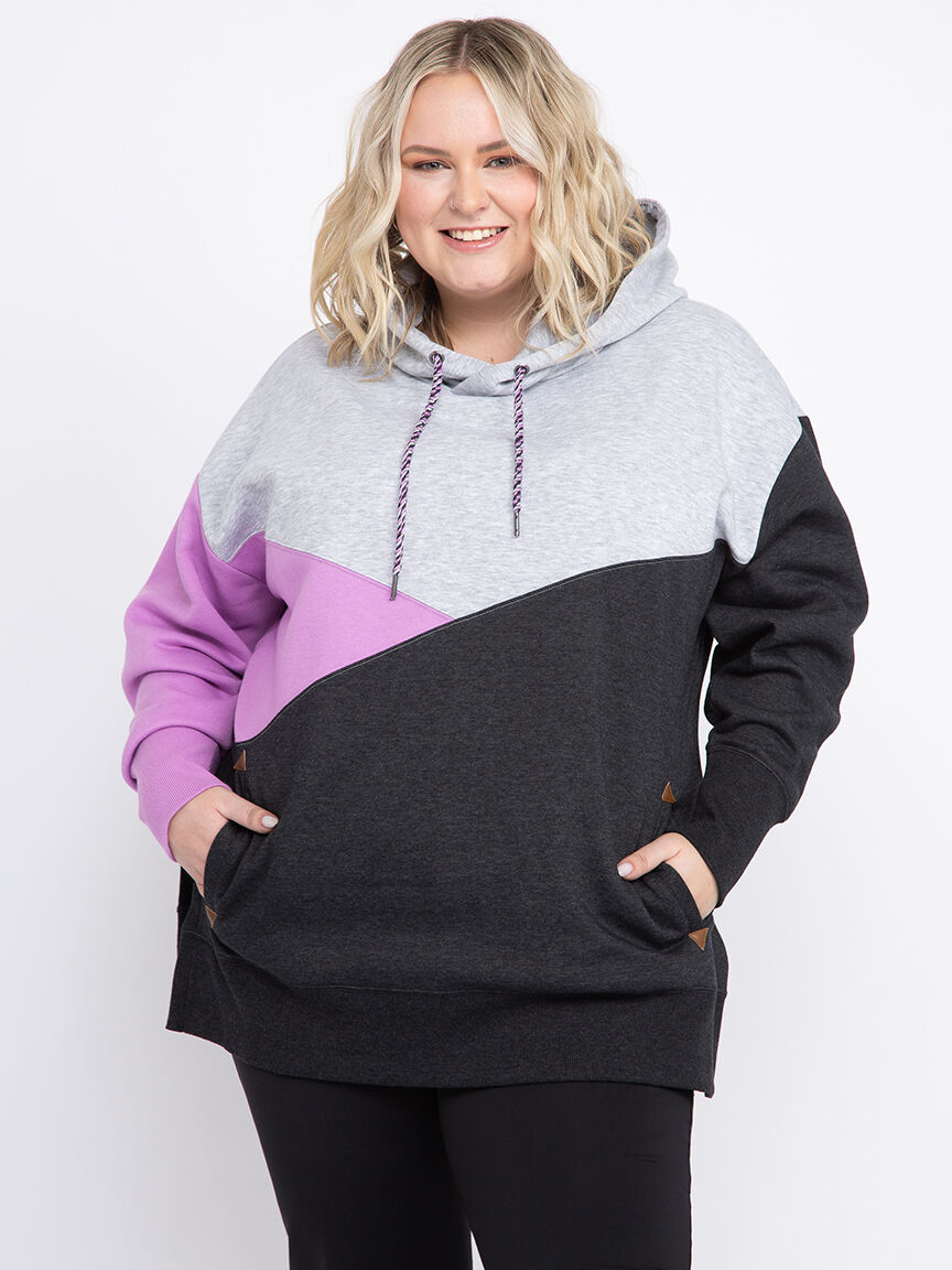 Colour block hoodie outlet women