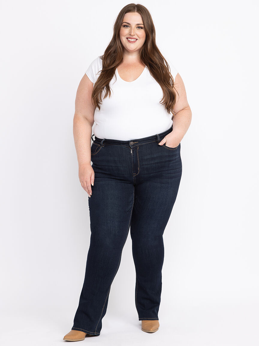 High waisted jeans plus size cheap best sale