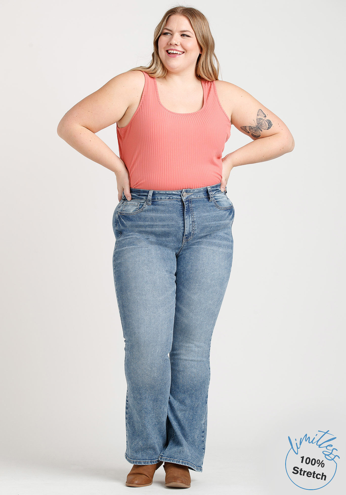 Plus size best sale women's flare jeans