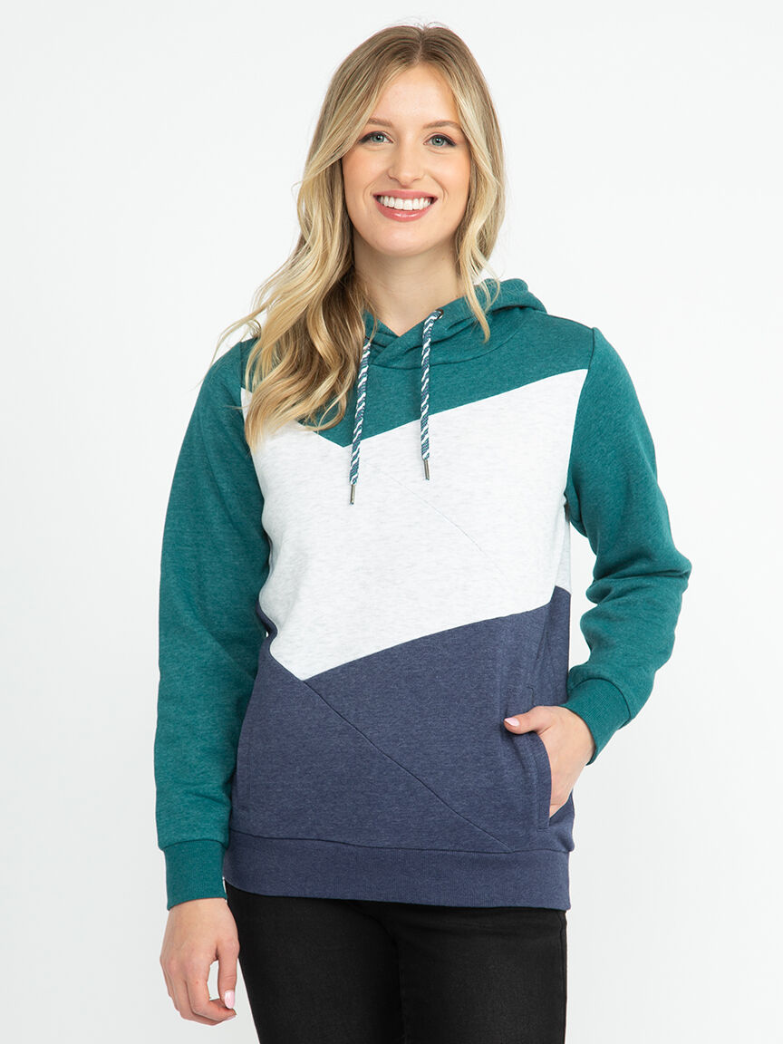 Women s Colour Block Hoodie Warehouse One