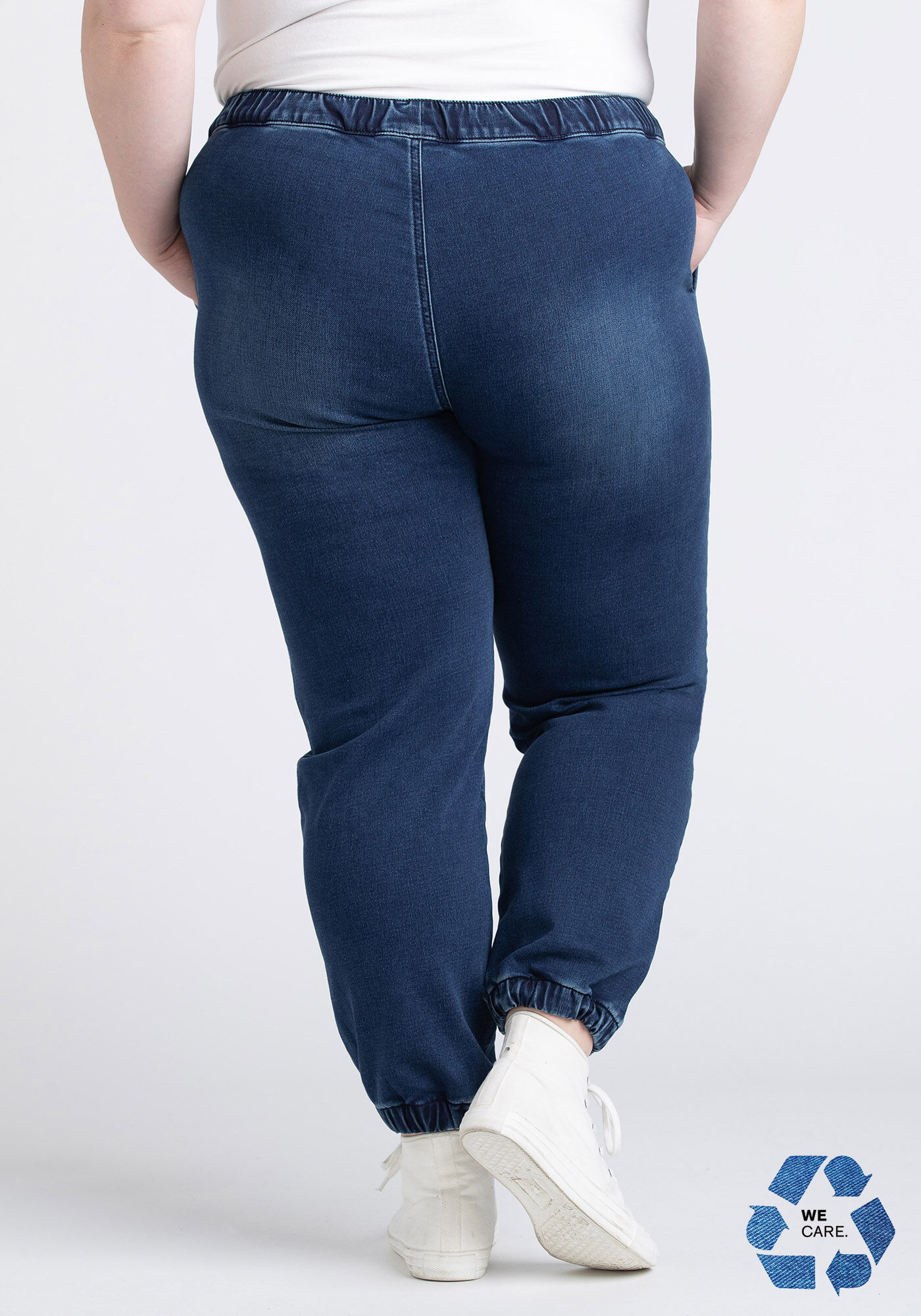 Plus size denim jogger pants sale