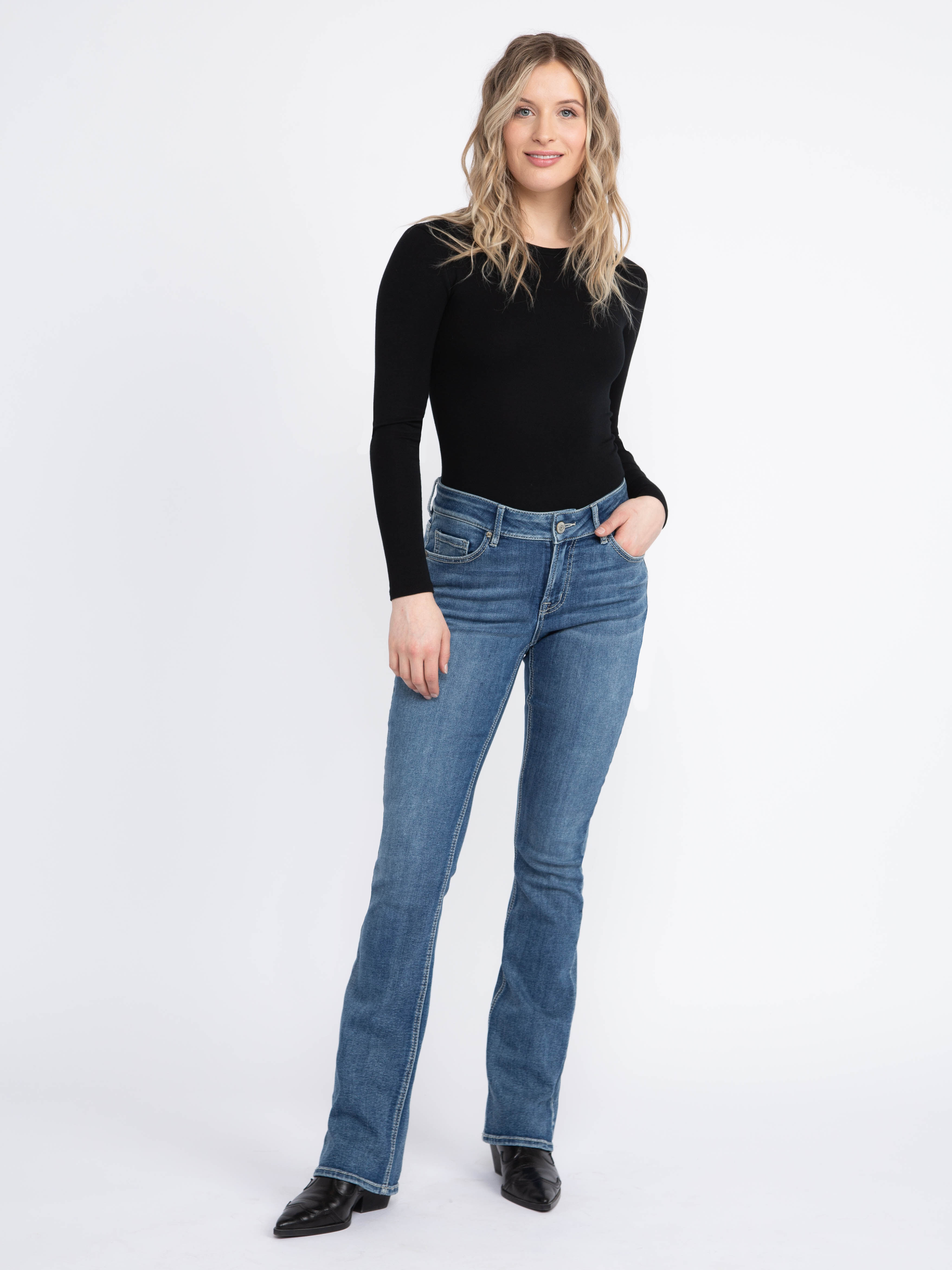 One button high waist sales jeans