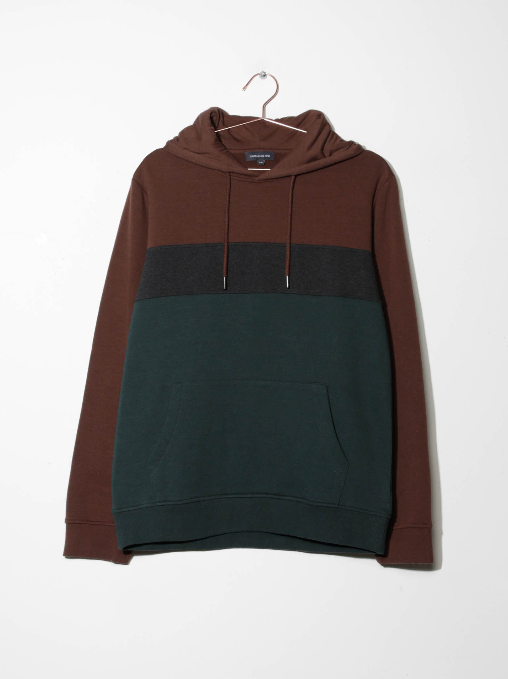 Men s Colour Block Hoodie Warehouse One