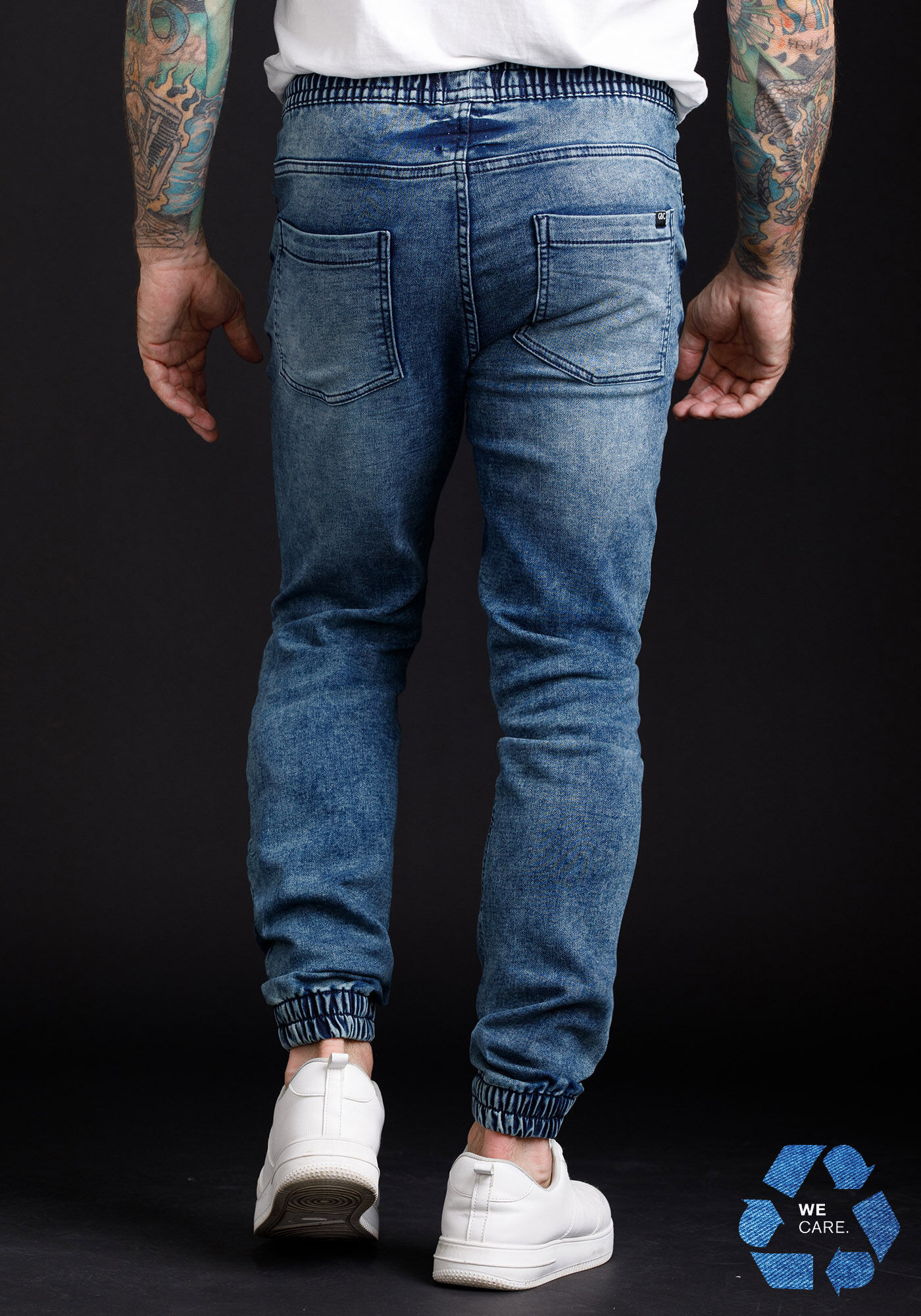 Men s Knit Denim Moto Jogger Warehouse One