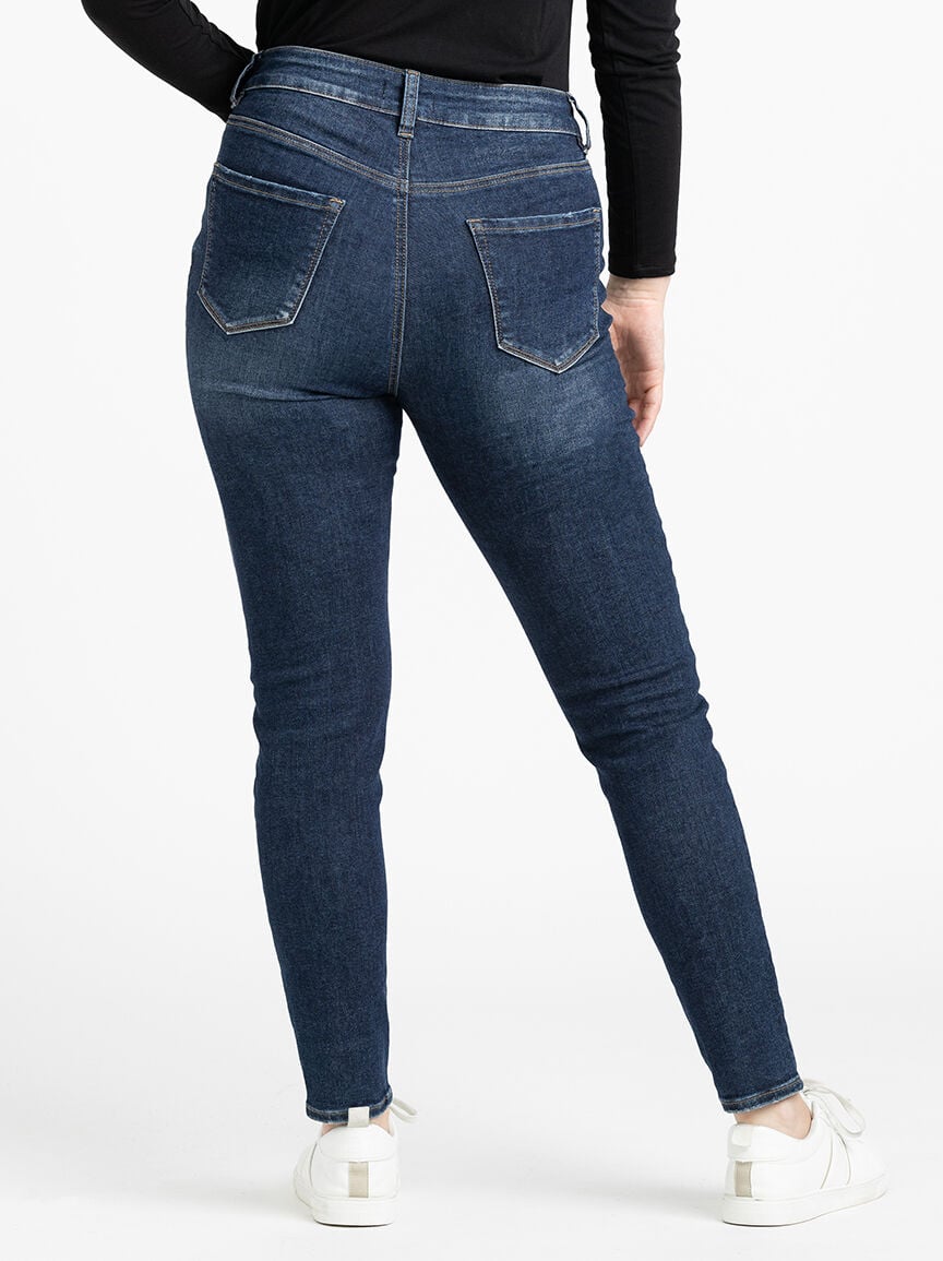 Womens dark store wash skinny jeans