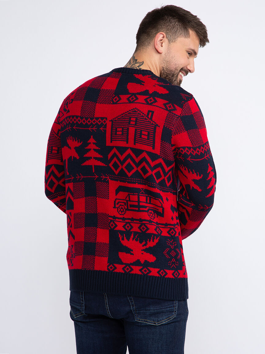 Men s Red Buffalo Sweater Warehouse One