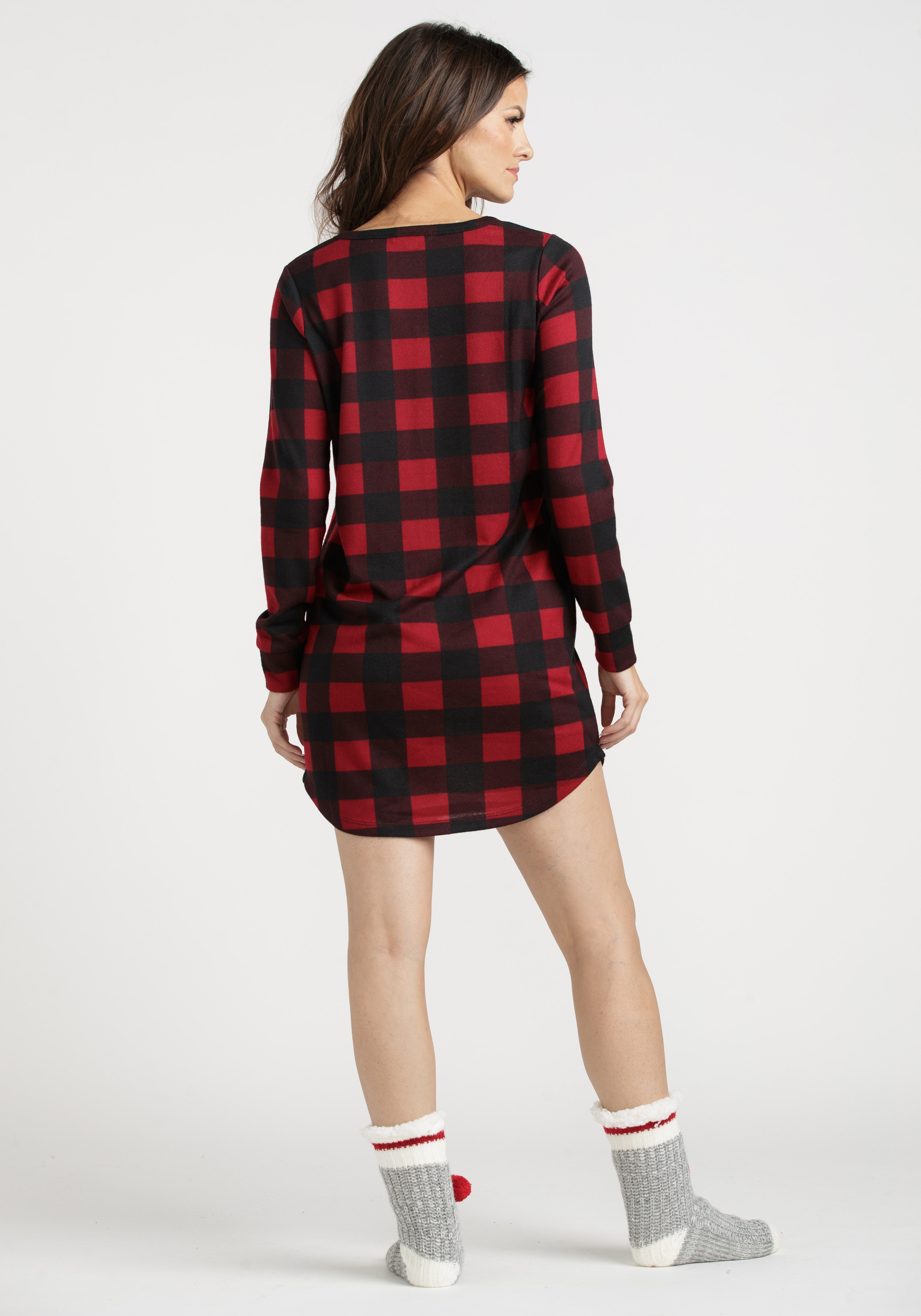 Women's buffalo plaid sleep shirt new arrivals