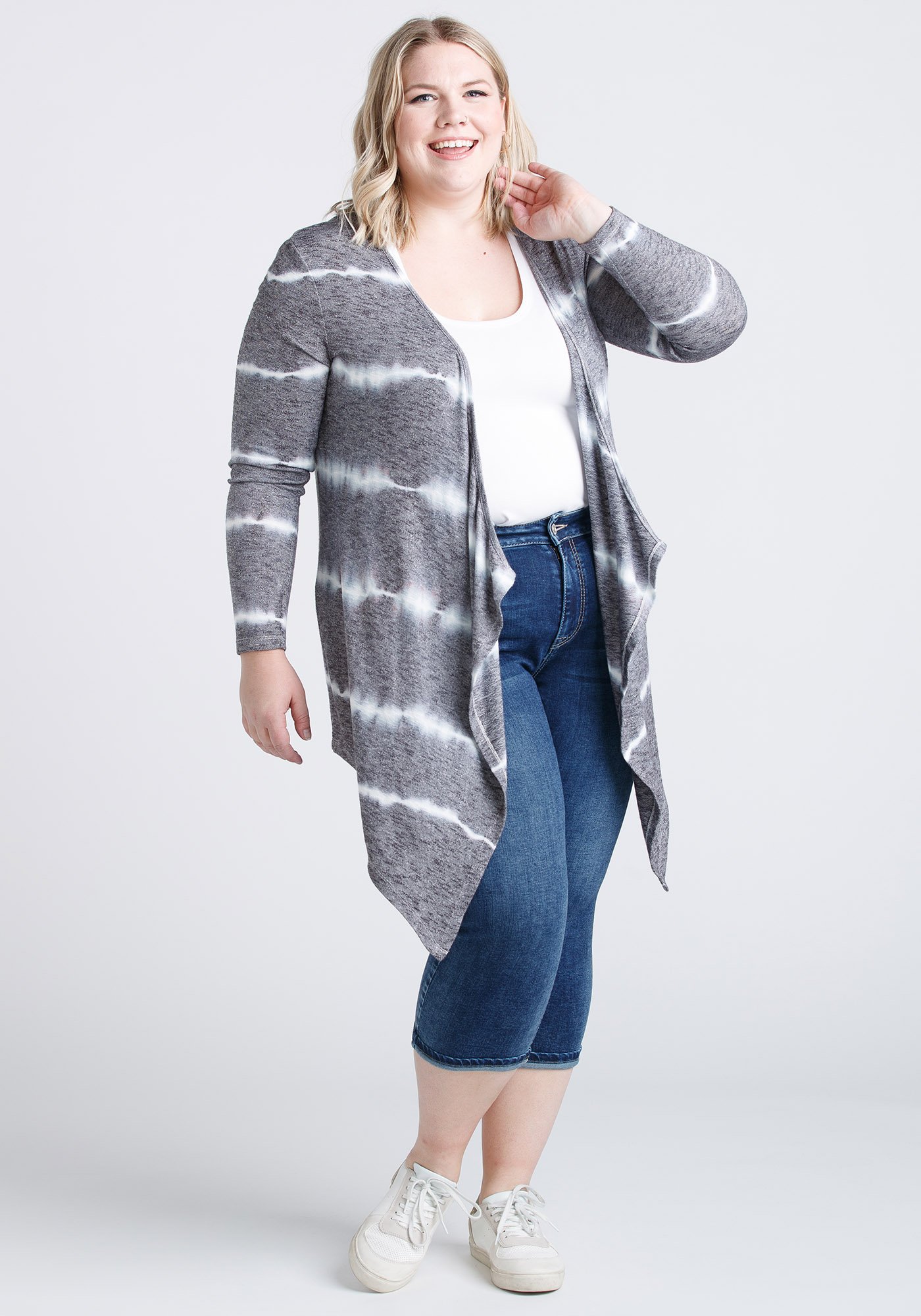 Women's Tie Dye Waterfall Cardigan