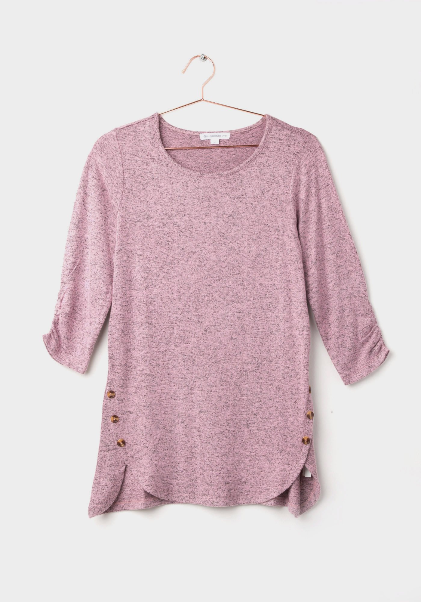 Women's Textured Side Button Top