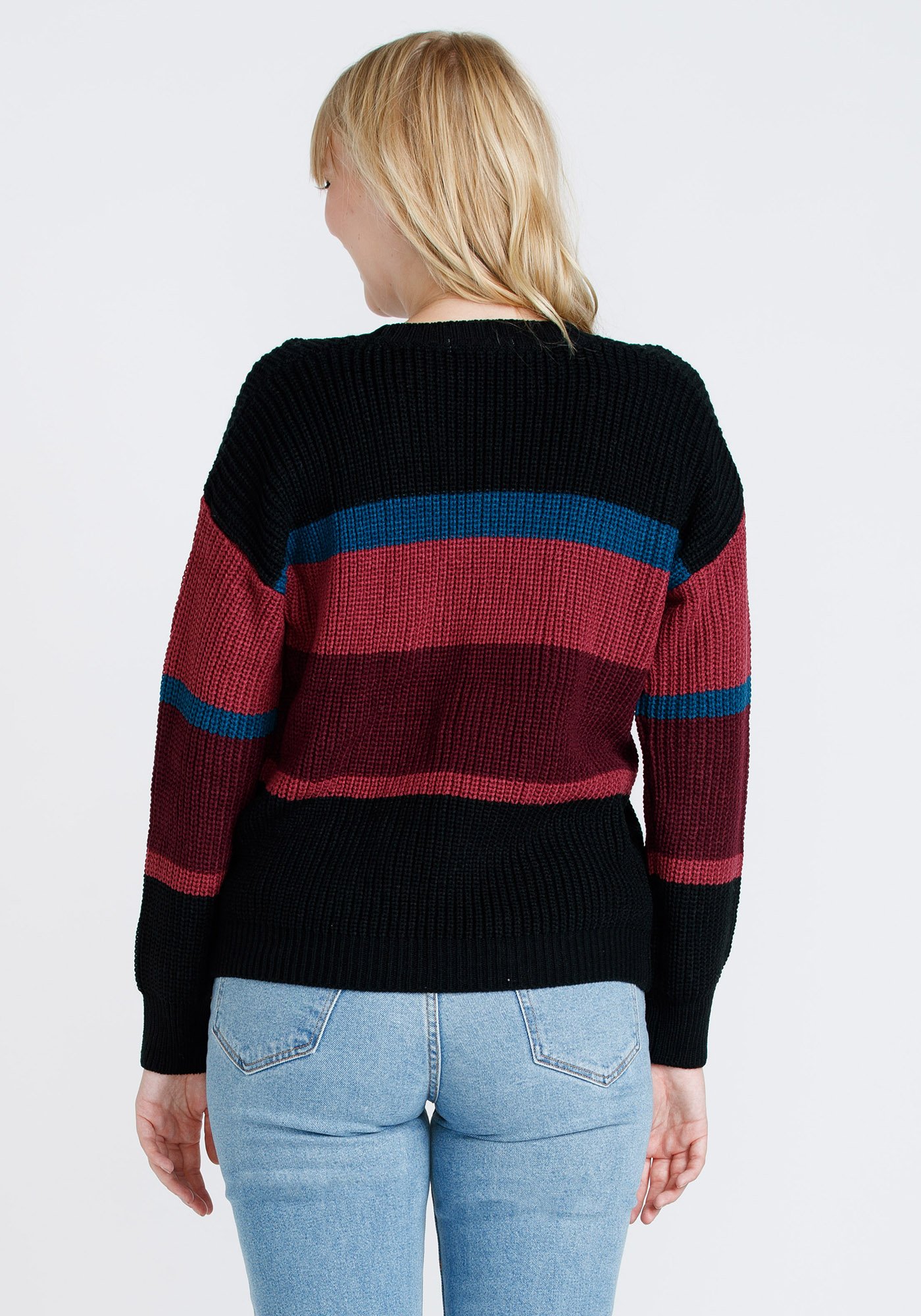 Women's Stripe Crew Neck Sweater