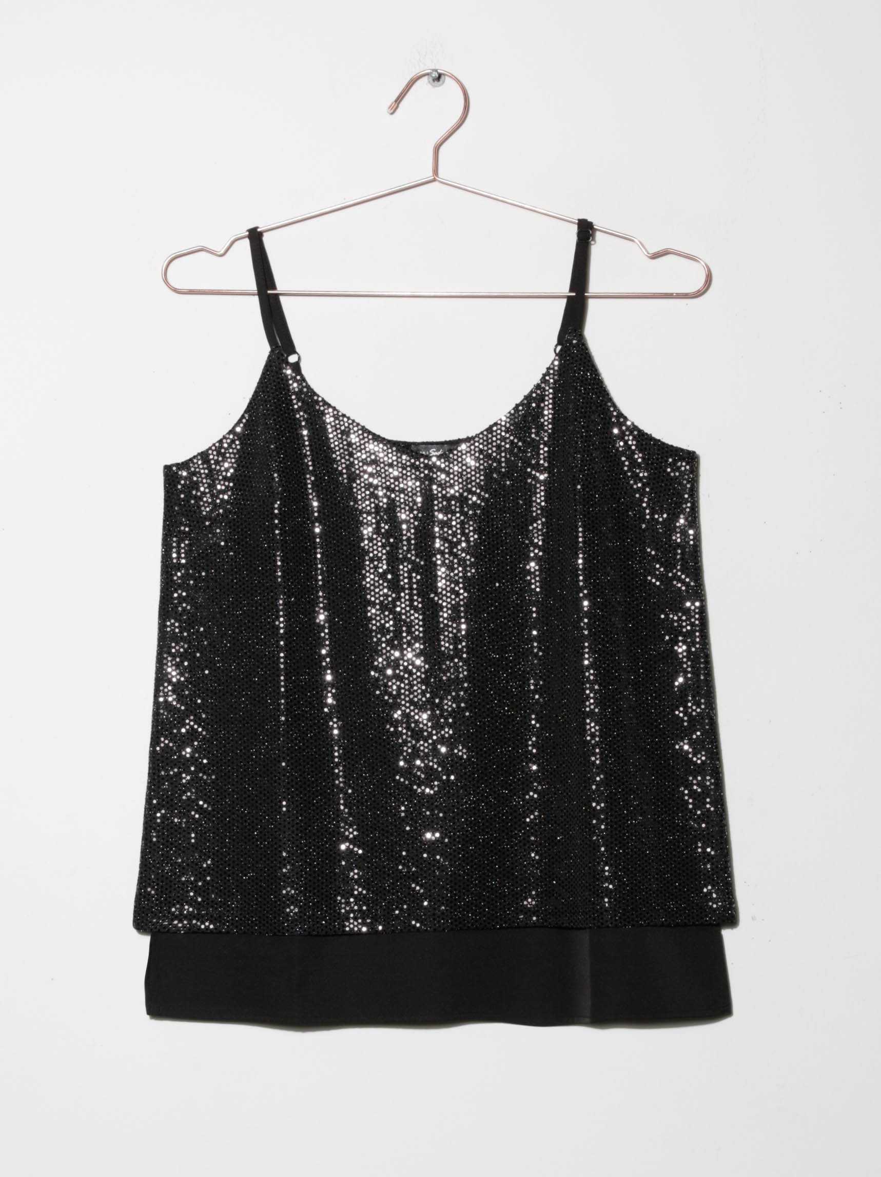 Women's Sequin Strappy Tank