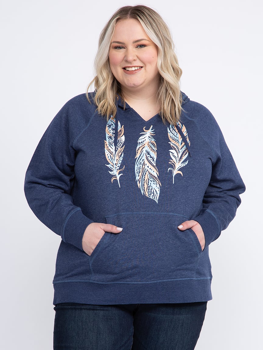 Women's Feather Popover Hoodie