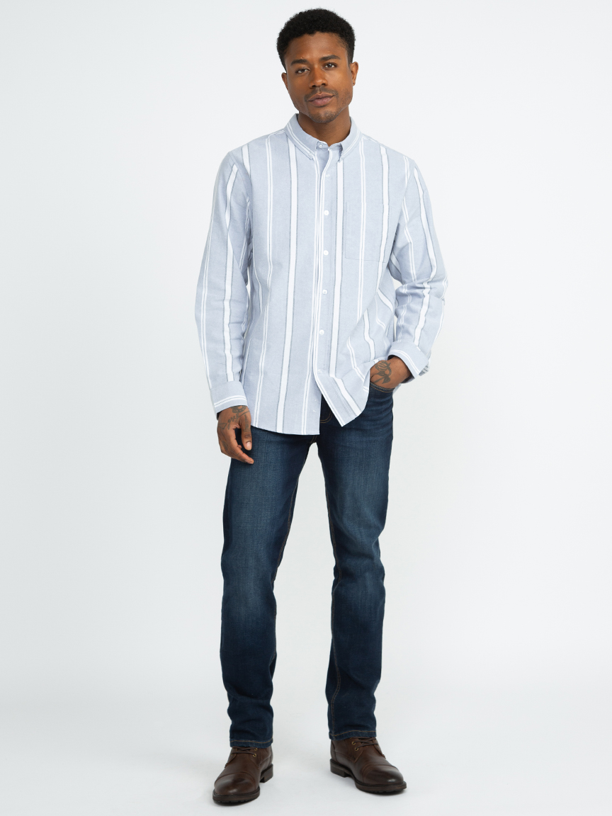 Men's Stripped Oxford Shirt