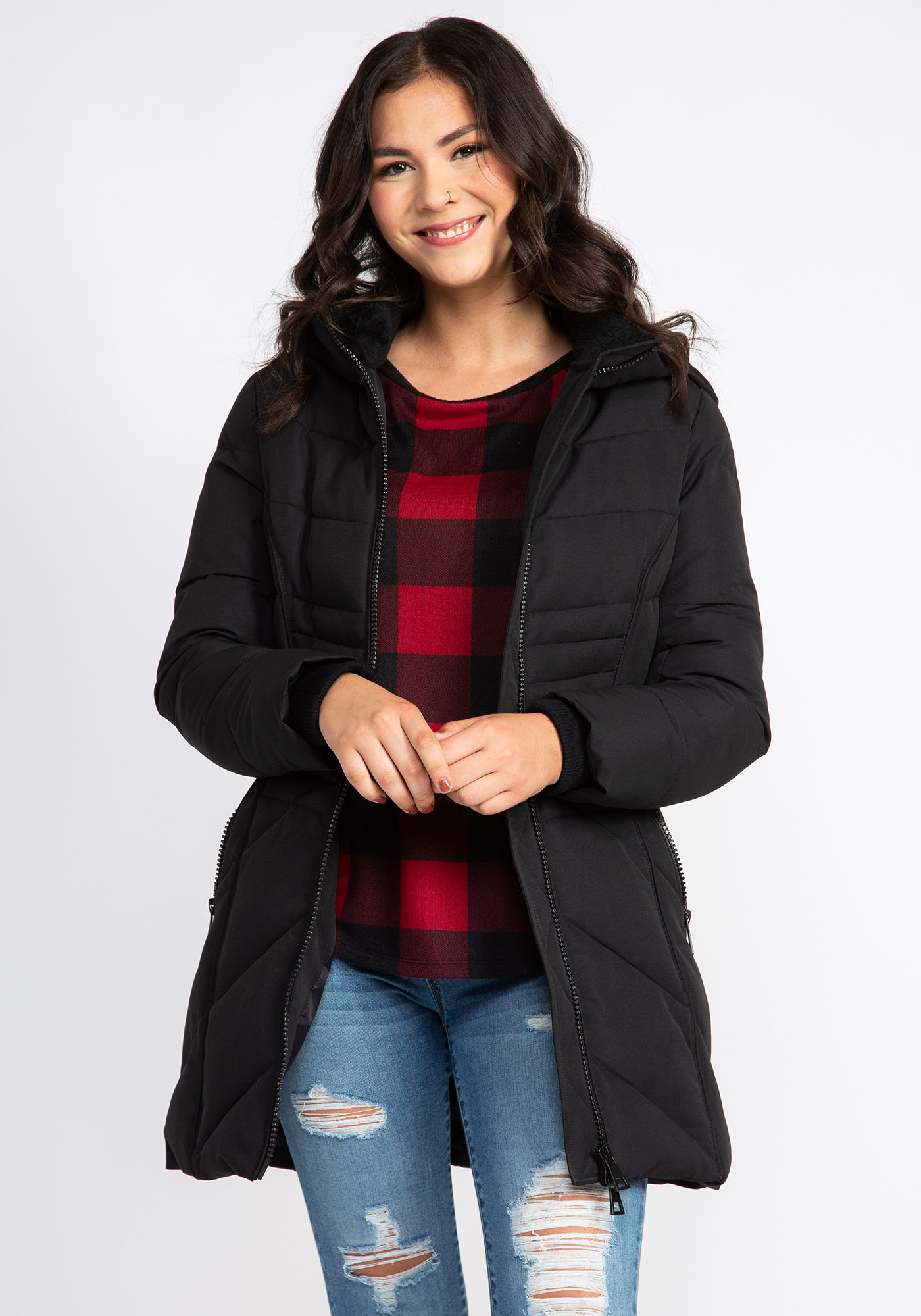 Women's Quilted Hooded Parka