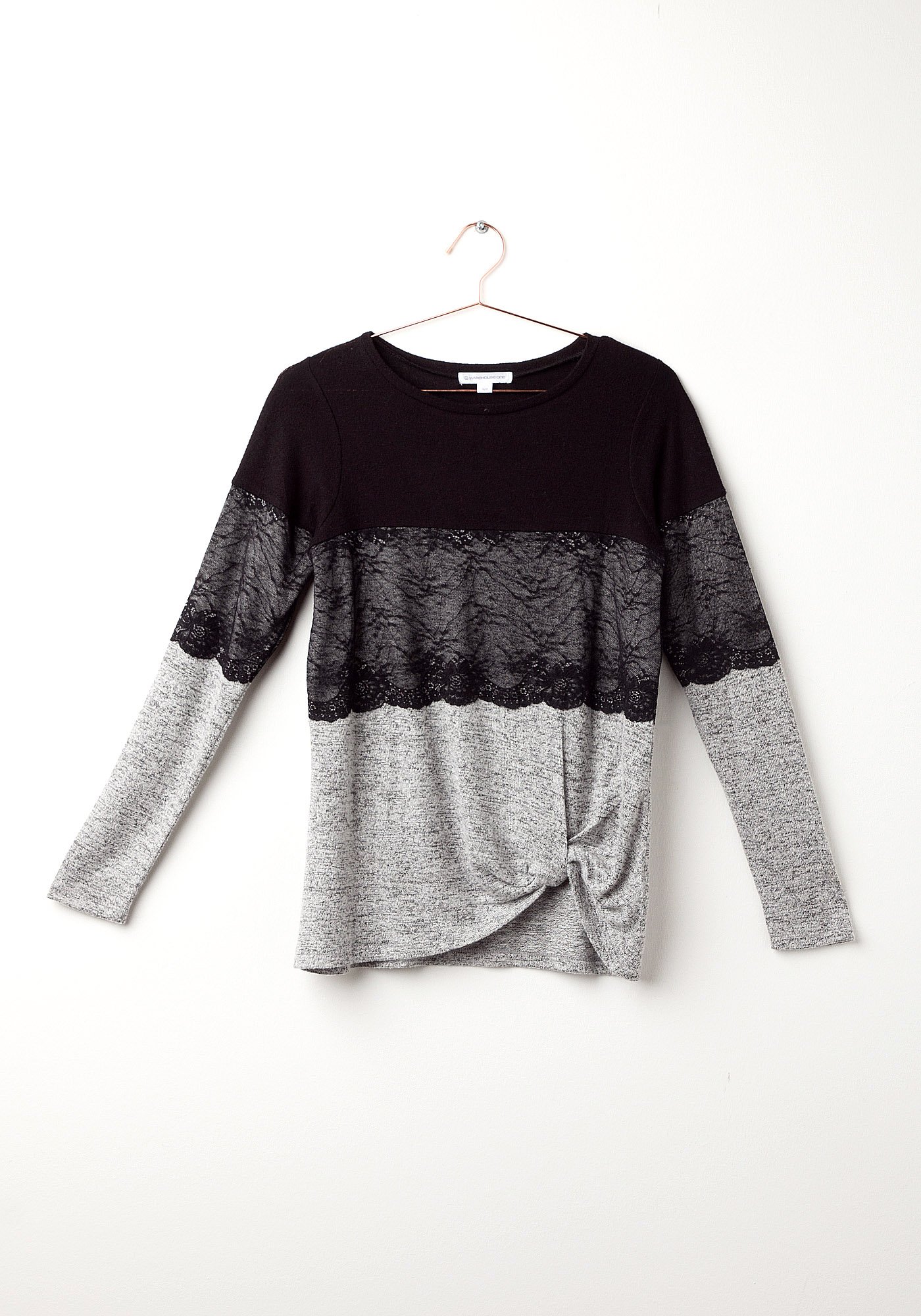 Women's Colour Block Lace Top