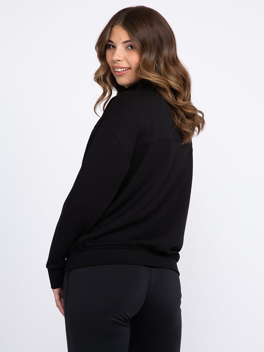 Women's Mock Neck Zip Front