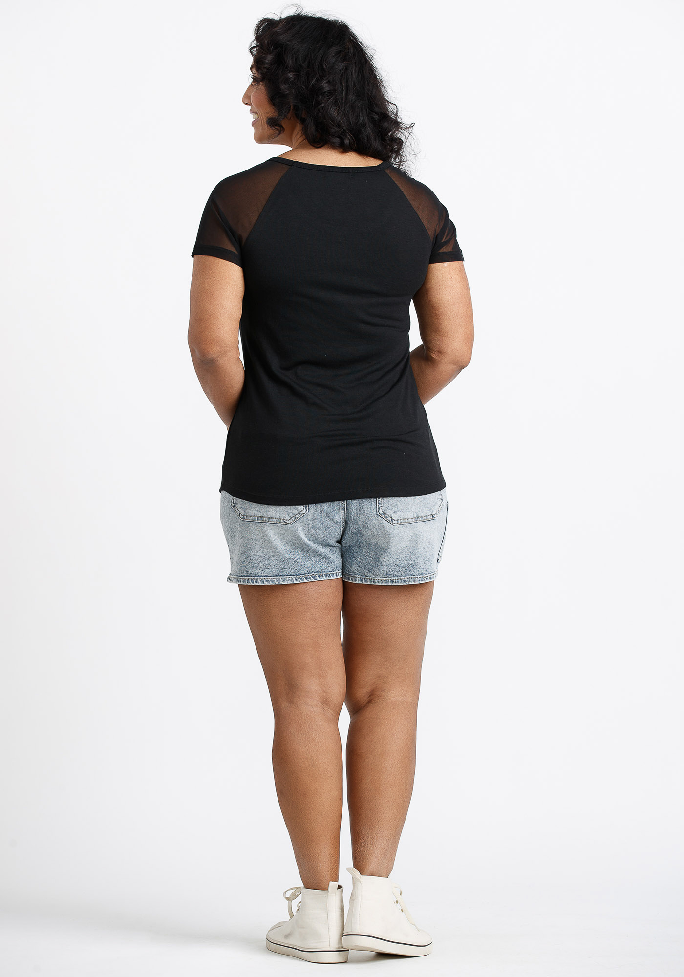 Women's Mesh Sleeve Tee