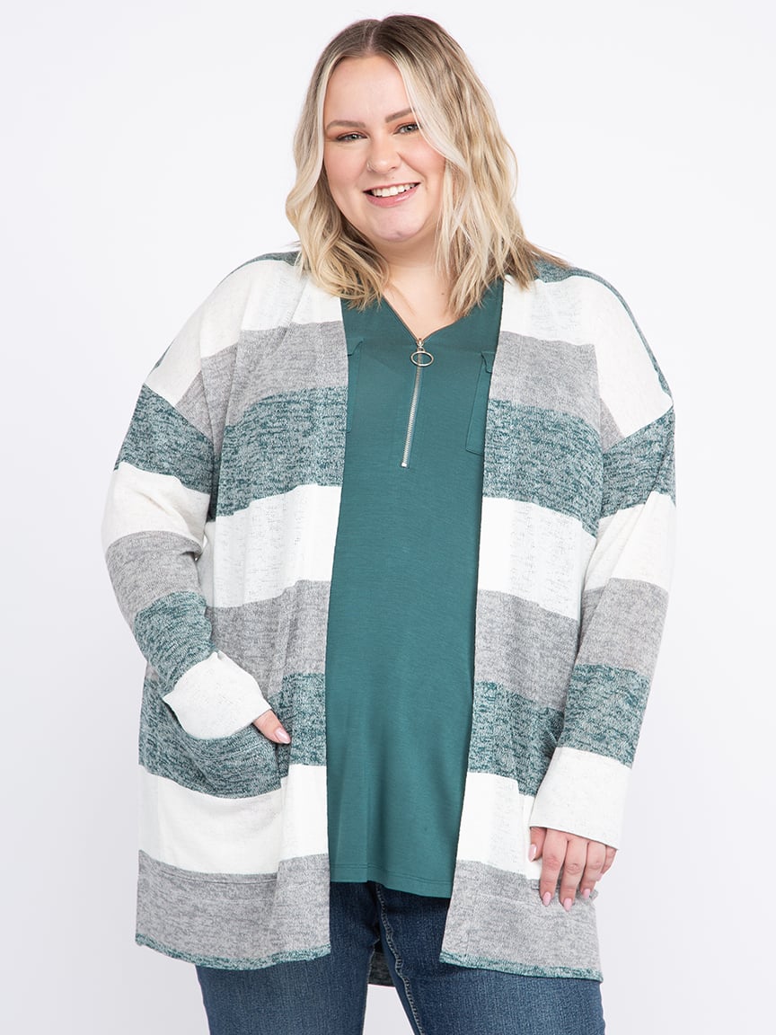 Women's Striped Cardigan