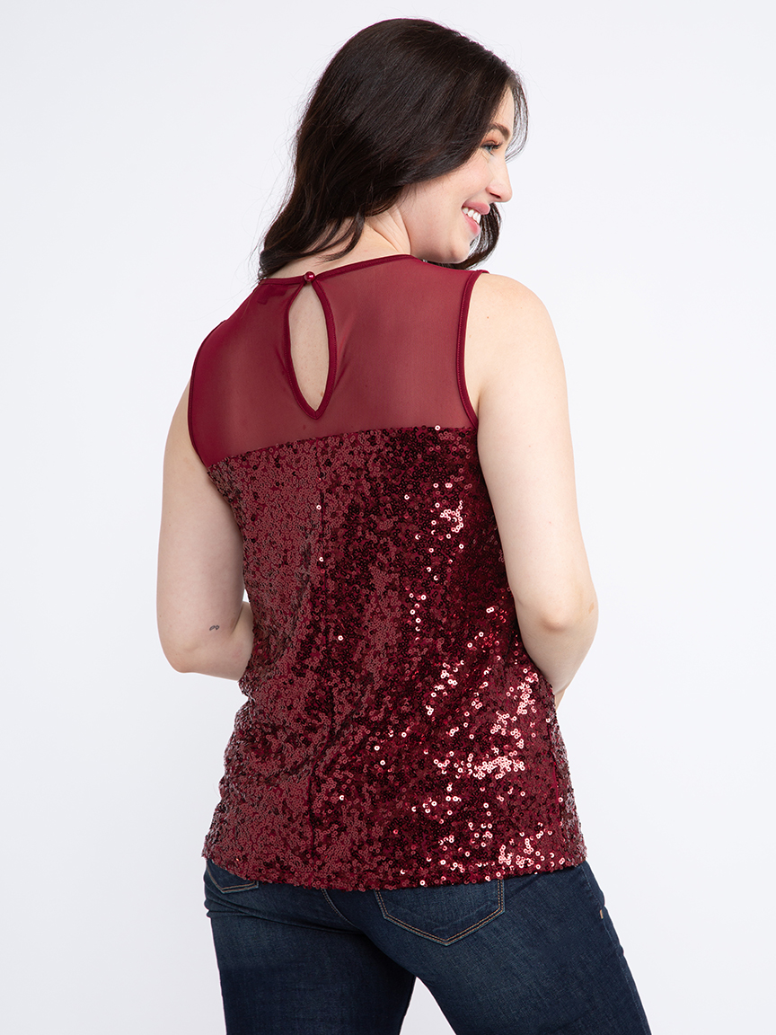 Women's Sequin Mesh Tank