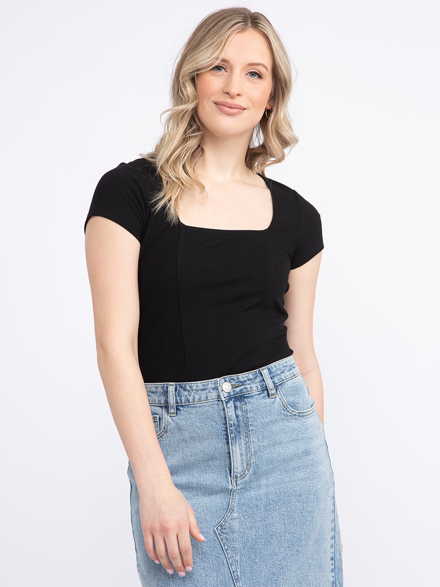 Women's Rib Corset Tee