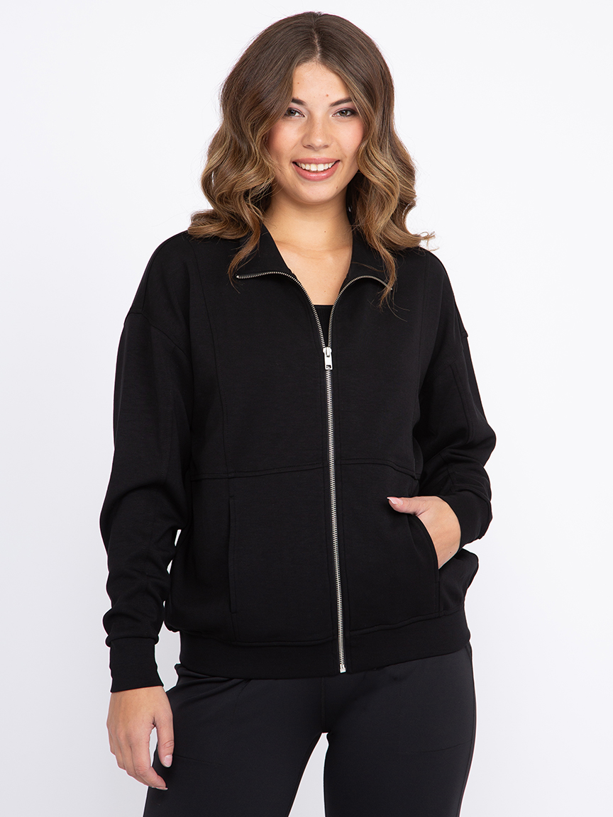 Women's Mock Neck Zip Front