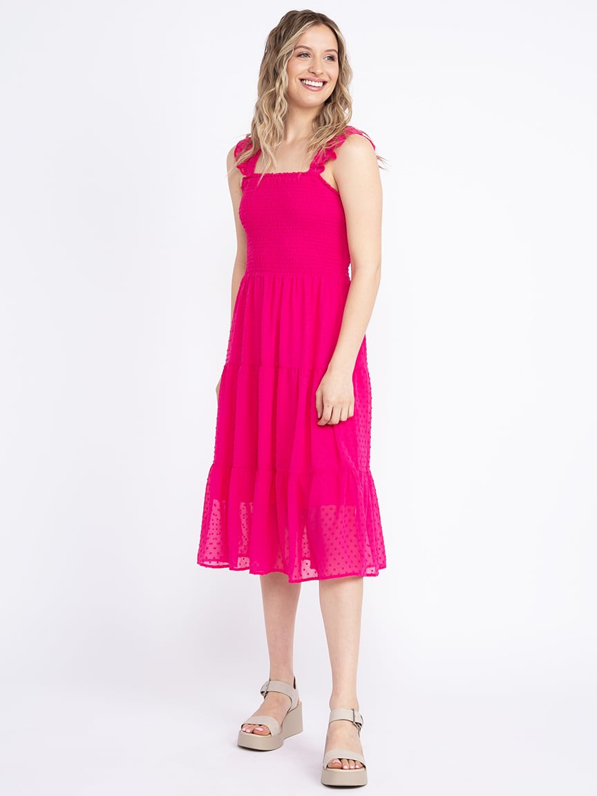 Women's Swissdot Midi Dress