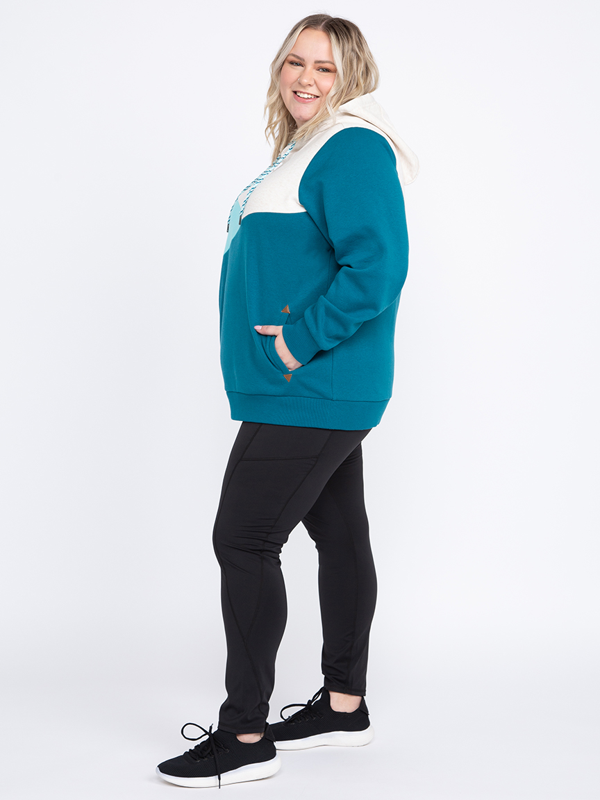 Women's Two Tone Colour Block Hoodie