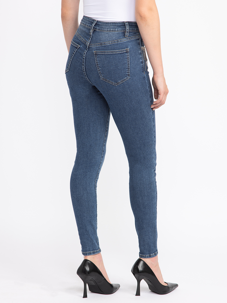 Women's  Medium Wash Ankle Skinny Jeans