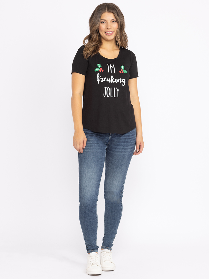 Women's Freakin' Jolly Scoop Neck Tee