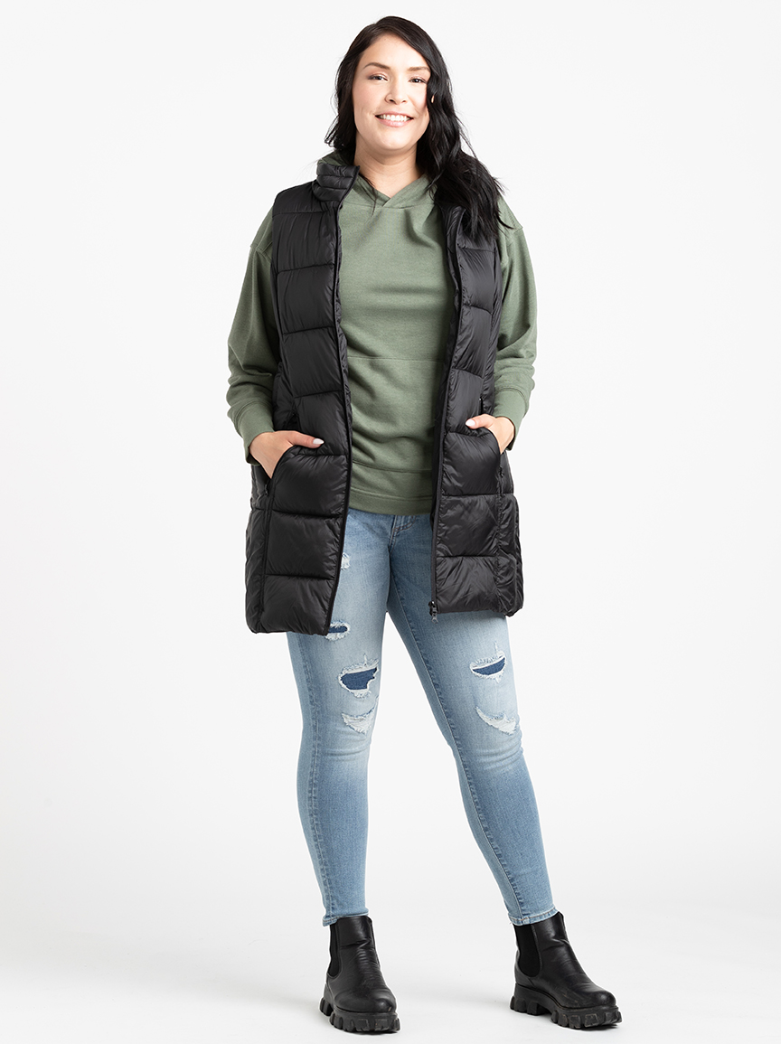 Plus size puffer on sale vests