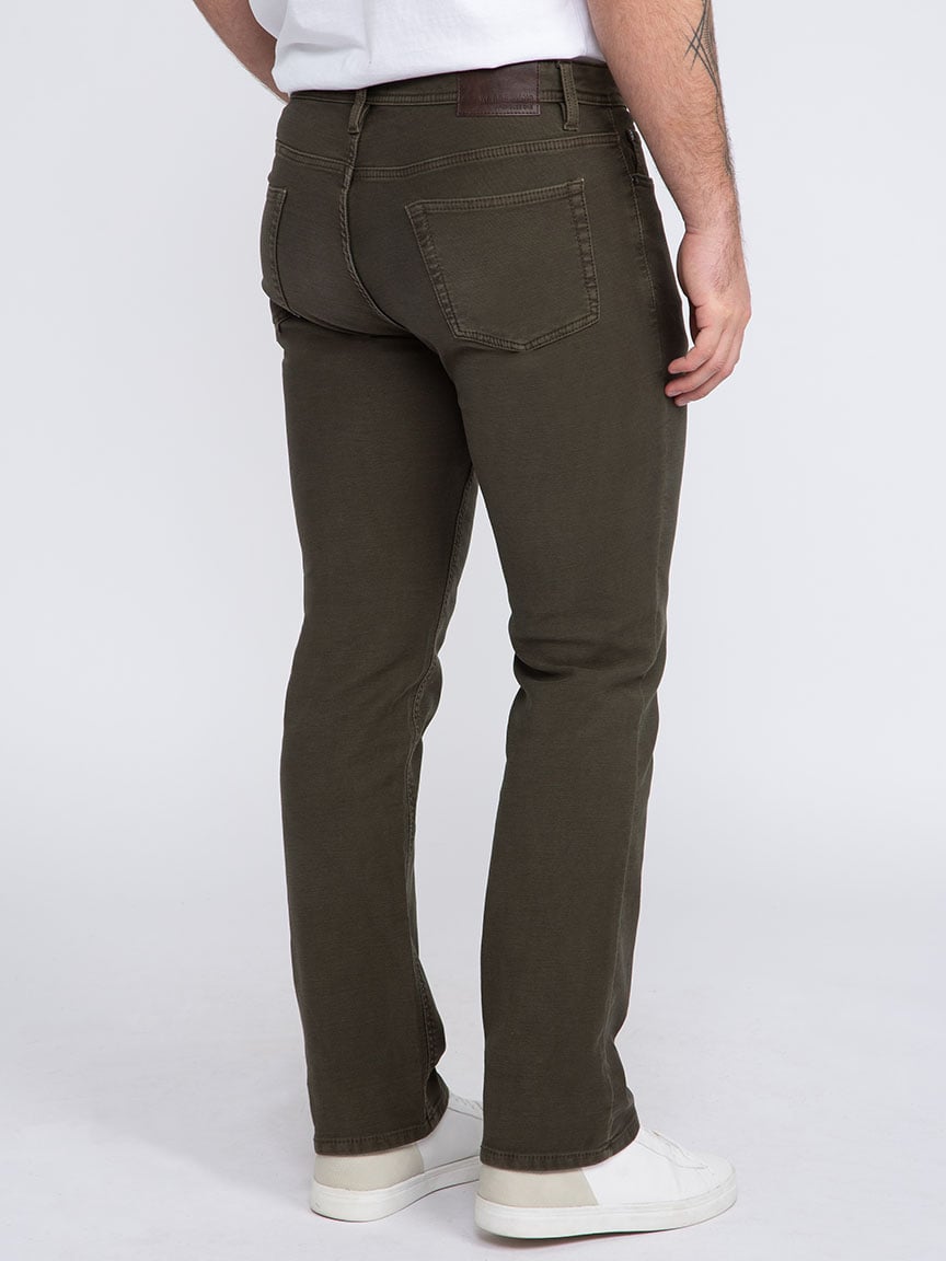 Men's Olive Slim Straight Jeans