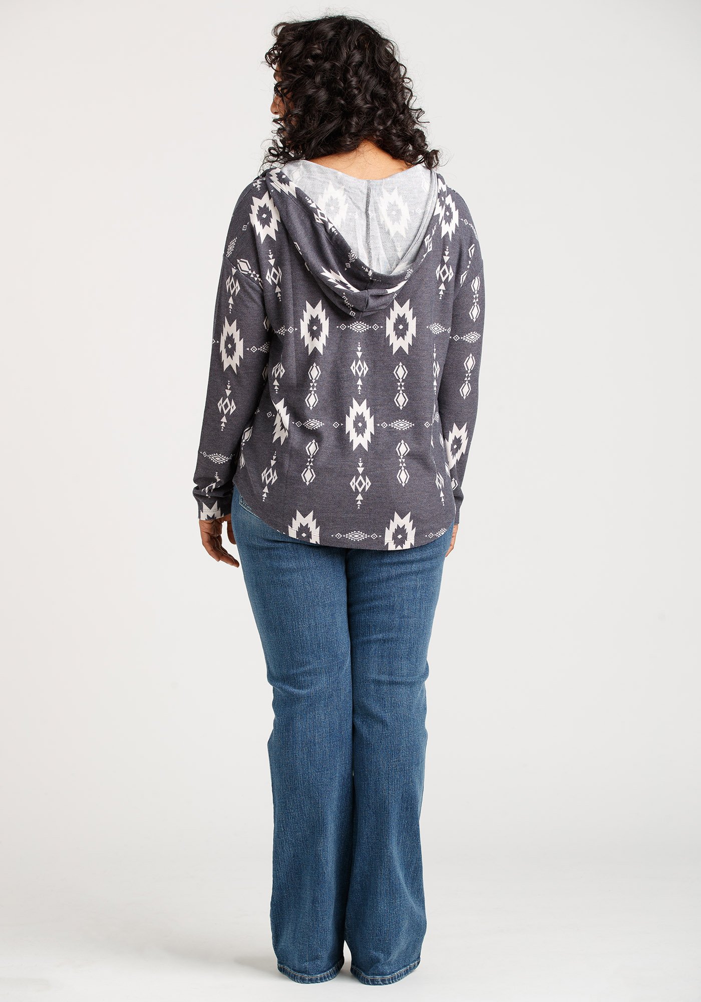 Women's Geo Print Hoodie