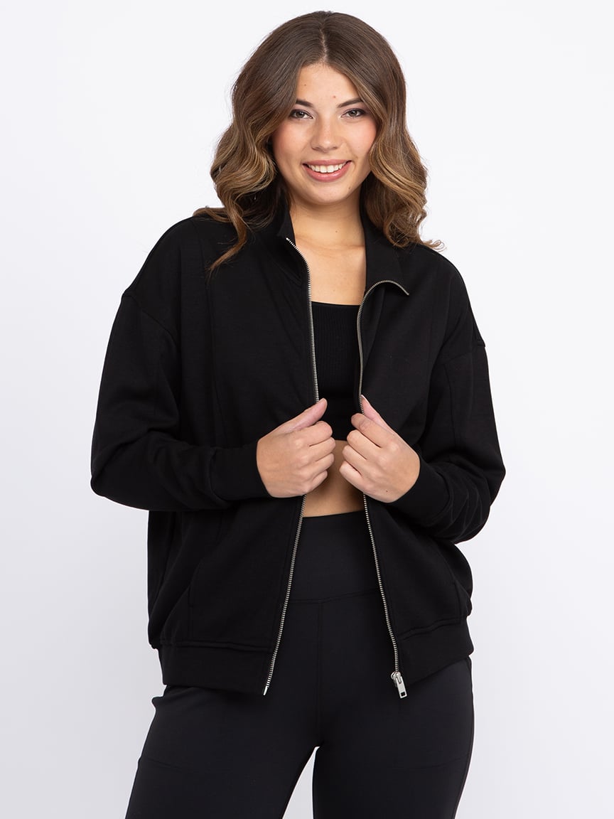 Women's Mock Neck Zip Front