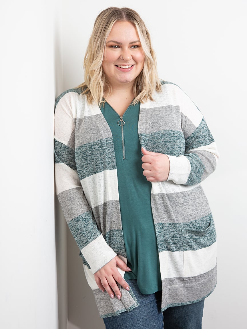 Women's Striped Cardigan